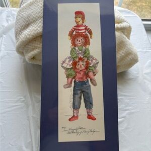 Mary Hulgon Signed Number  Print Raggedy Ann Andy Totem 1986 Art  845/1000